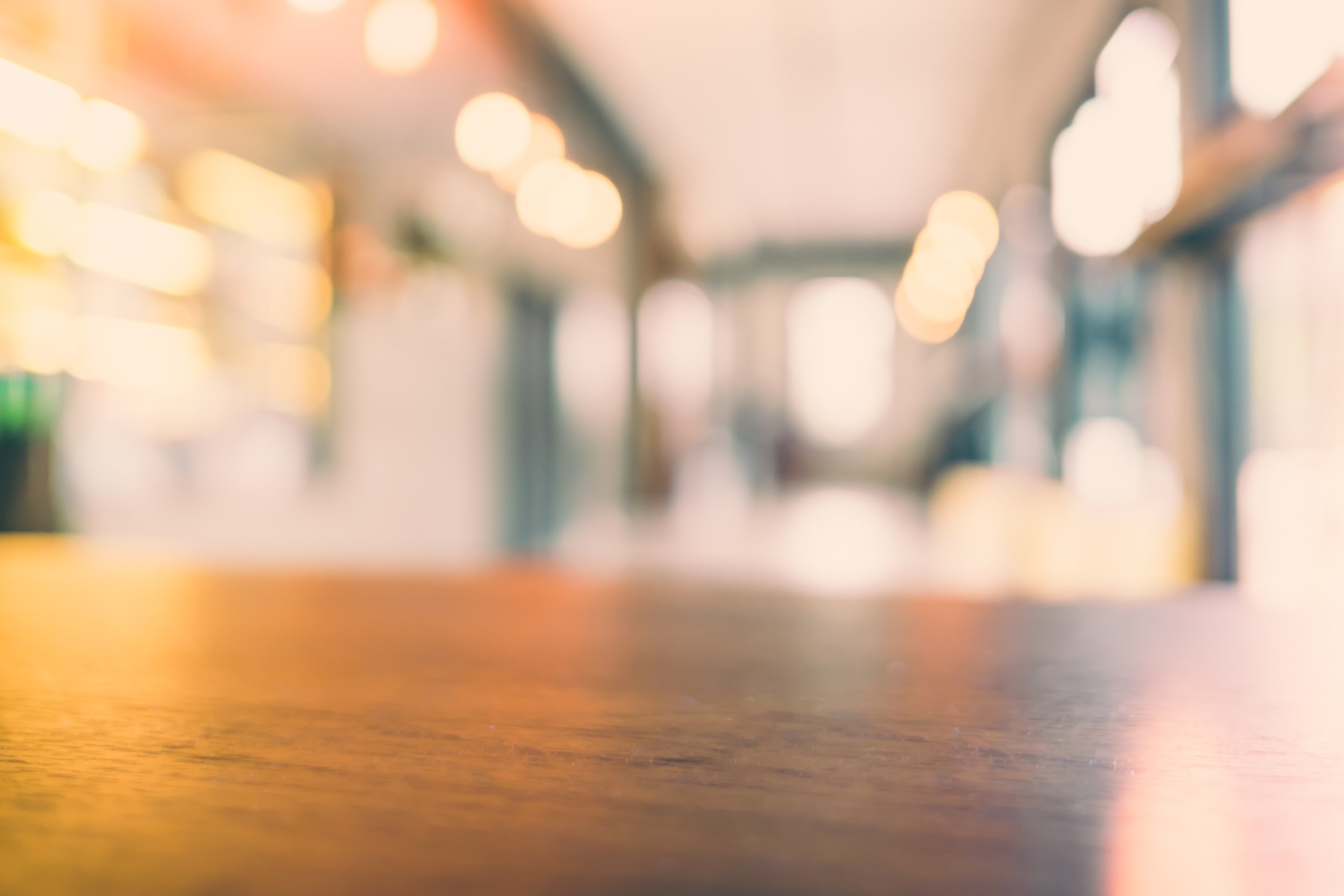 Blurred background,coffee shop with bokeh light